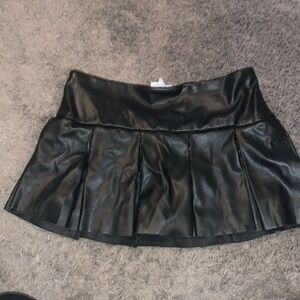 Faux leather skirt